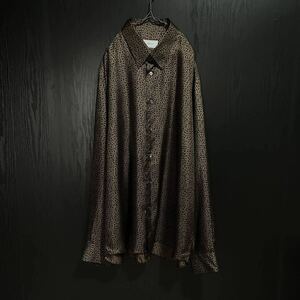 Brioni Chain-textile Silk Shirt ブリオーニ チェーン 総柄 シルク シャツ ヴィンテージ ビンテージ イタリア 80s 90s メンズ トップス