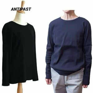 [ANTIPAST]biwa cotton long sleeve T shirt black 