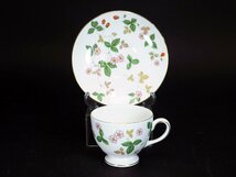 ウェッジウッド WEDGWOOD ワイルドストロベリー WILD STRAWBERRY カップ＆ソーサー(2客)長期保管品AC4040703_画像4