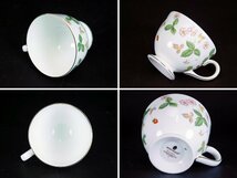 ウェッジウッド WEDGWOOD ワイルドストロベリー WILD STRAWBERRY カップ＆ソーサー(2客)長期保管品AC4040703_画像6