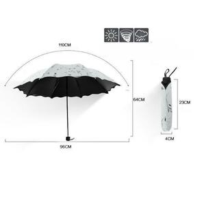 折りたたみ傘 花柄 2レディース 晴雨兼用 紫外線 完全遮光 UVカット 携帯の画像8