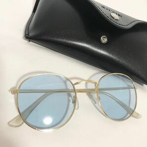 【未使用品】シーイン　 メガネ　サングラス　ブルー、ゴールド　レディース　ケース付き　おしゃれメガネ　眼鏡