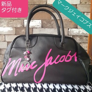 MARC JACOBS　黒　ピンク　鞄 ボストンバッグ