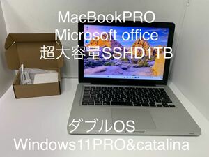 Apple MacBookPRO ダブルOS 超大容量SSHD1TB Win11Pro Office wifi bluetooth