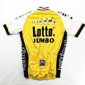 Lotto ☆ JUMBO ☆ Bianchi サイクルジャージ シャツ L ホワイト イエロー サイクリング ロードレーサー ロット ジャンボ ビアンキ■AA223の画像3