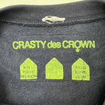 CRASTY des CROWN ☆ スウェット シャツ トレーナー L相当 ネイビー ニューヨーク ストリート グラフィティ クラスティ クラウン ■S3132_画像6