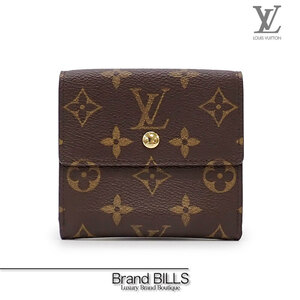 未使用品 LOUIS VUITTON ルイ ヴィトン ポルトモネ・ビエ・カルトクレディ 折り財布 Wホック M61652 モノグラム ブラウン ゴールド金具