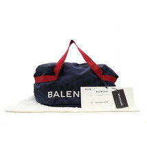 未使用品 BALENCIAGA バレンシアガ ホイールバッグ ボストンバッグ 489939 ナイロン ネイビー レッド ホワイトロゴ ユニセックス_画像10