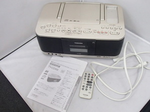 #60035【中古品】東芝 TOSHIBA AM/FM ラジオ CD SD USB カセット TY-CDX9 オーディオ機器 リモコン