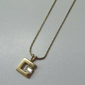 #60104【中古品】ジバンシィ GIVENCHY ネックレス ペンダント チェーン Gロゴ ゴールドカラー ブランド アクセサリーの画像5