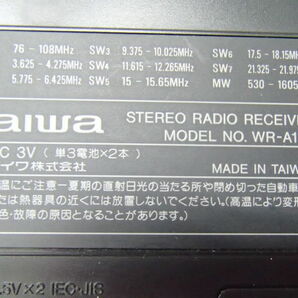 #60448【中古現状品】aiwa アイワ FM/MW/SW 9バンドコンパクトラジオ WR-A100の画像3