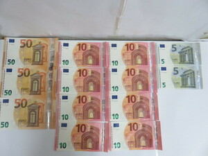 #60497 зарубежный банкноты EURO евро евро банкноты 50*3 10*8 5*2 всего 240 евро 