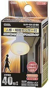 オーム(OHM) 電機 LED電球 レフランプ形 E17 40形相当 人感・明暗センサー付 電球色 LDR4L-W/S-E17 9