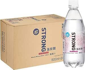 [Amazonブランド] Happy Belly スパークリング強炭酸水 ピーチ 500ml×24