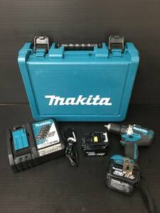 【中古品】★makita(マキタ) 14.4v充電式ドライバドリル 青 DF474DRGX　　T4402　ITIJDCGFL73M