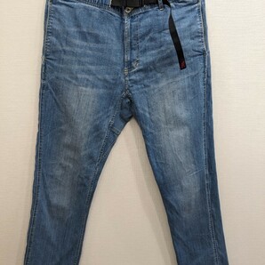 グラミチ デニム ニューナローパンツジャストカット Ｌサイズ 水色 GRAMICCI DENIM NN-PANTS JUST CUT 8817-DEJ ストレッチデニムの画像1