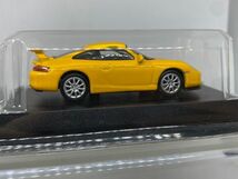 京商 KYOSHO 1/64 PORSCHE 911 GT3 ポルシェ 黄色 ウイング初期歪み_画像5