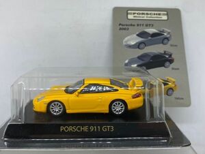 京商 KYOSHO 1/64 PORSCHE 911 GT3 ポルシェ 黄色 ウイング初期歪み