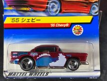 ホットウィール HOTWHEELS 55 CHEVY シェビー 赤 JAPAN CARD_画像1