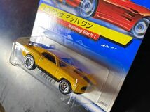 ホットウィール HOTWHEELS FORD MUSTANG MACH 1 フォード マスタング マッハ 黄色 JAPAN CARD_画像3