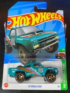 ホットウィール HOTWHEELS 87 DODGE D100 ダッジ 緑