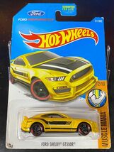 ホットウィール HOTWHEELS FORD SHELBY GT350R フォード シェルビー MUSTANG マスタング 黄色 USカード_画像1