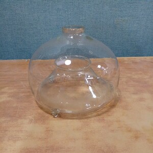 昭和レトロ ハエ取り瓶 ハエ取り器 気泡ガラス 吹きガラス 古道具 アンティーク 当時物 中古 長期保管