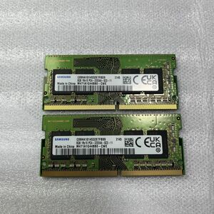 動作確認済 DDR4 3200AA PC4 メモリ SAMSUNG ノートパソコン用 8Gb 2枚 合計 16Gb