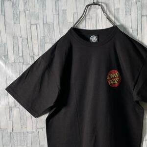 SANTA CRUZ ビッグバックプリントロゴ ブラックTシャツ メンズLサイズ