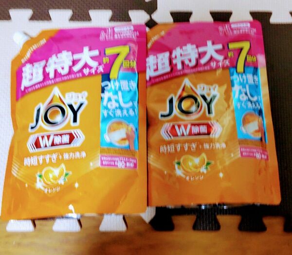 ジョイ W除菌 食器用洗剤 2袋 オレンジの香り