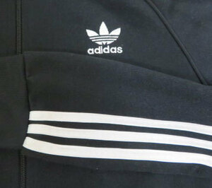 UJO43アディダスADIDASアメリカ古着オリジナルスMジャージ旧ロゴ旧タグ80'sビンテージ復刻ロゴ刺繍オールドスクール黒X白オールド