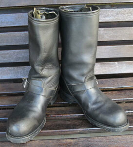 UBO46 double DOUBLE H America old clothes America made engineer boots US8 steel tu70's-80's Vintage black Old & retro 