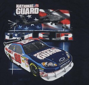 ST18レーシングTシャツUNKNOWNアメリカ古着デイル・アーンハートTシャツDALEデイトナDAYTONA500紺系Tシャツ50周年NATIONAL GUARD両面プリン