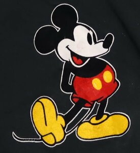 SW15オールドミッキーOLD MICKEYディズニーDISNEYアメリカ古着アメリカ製スウェット80’SビンテージLフエルトプリント黒系トレーナー