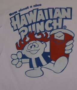 ST17ハワイアン パンチHAWAIIAN PUNCHアメリカ古着キャラクターTシャツ大判プリン染み込みプリントMピンク系オールド＆レトロ