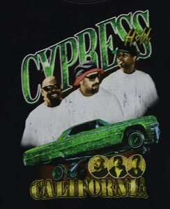 ST24サイプレス・ヒルCYPRESS HILLアメリカ古着ヒップホップTシャツHIPPOPミュージシャンTシャツS/MカリフォルニアCALIFORNIA黒系オールド