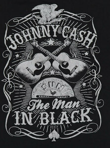 ST81ロックTシャツUNKNOWNアメリカ古着ジョニー キャッシュJOHNNY CASHサンスタジオSUN RECORD黒TシャツXXLビッグサイズROCKロカビリー