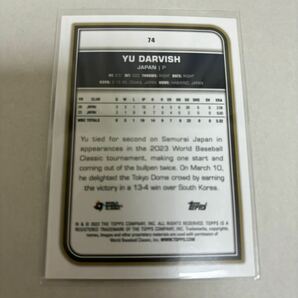 ダルビッシュ有 2023 Topps WBC #74 Samurai Japan Yu Darvishの画像3