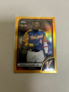 Ronald Acuna Jr. 2023 Topps WBC #39 Gold Refractor(/50)