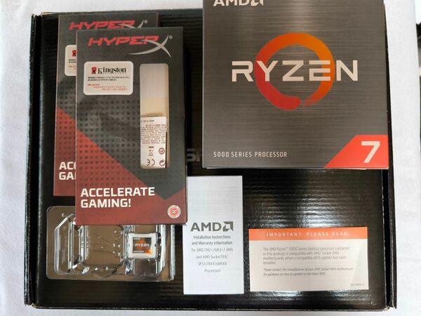 Ryzen 7 5700X ASUSマザボ メモリ64GB その他セット