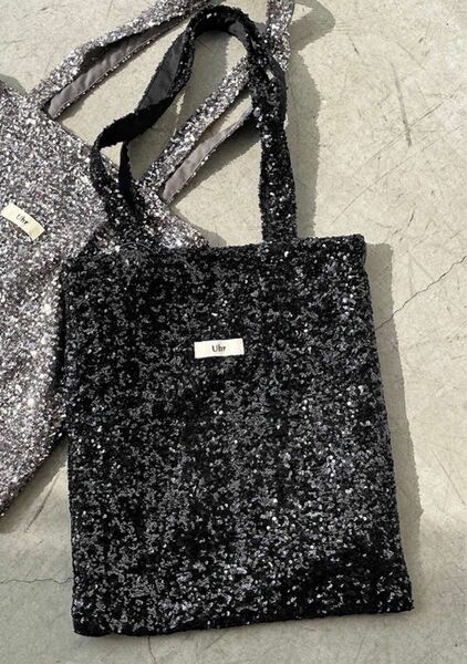 値下げ！Spick and Span Uhr / ウーア　Spangle Tote Bagブラック　　トートバッグ