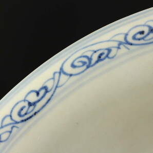 中国古玩 中国美術 青花 染付龍の図柄碗 骨董品 口径17.3cm 古美術 時代品 古玩の画像9
