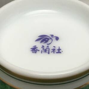 ■KORANSHA 香蘭社 茶器 セット 急須 蓋付湯呑 5客 緑 グリーン 煎茶揃 和食器 陶器 湯呑み ぐいのみ■の画像7