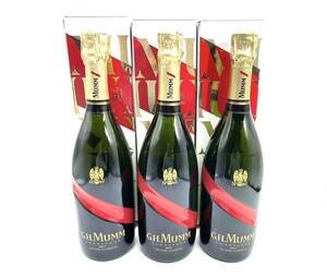 メゾン マム・グラン・コルドン G.M.Mumm Grand Cordon Brut シャンパン 750ml フランス ペルノ リカール ジャパン ３本 4-19-195 196 197