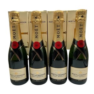 MOET&CHANDON モエ エ シャンドン ブリュット ハーフ ボトル 白4本 375ml 4本セット 箱付き 4-1-28〜31 同梱不可 N