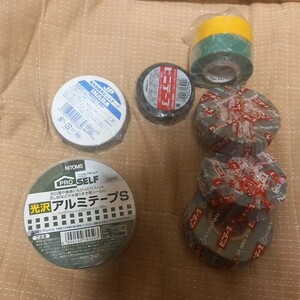 アルミテープ　0.1 mm ×50mm×10m 未使用　ビニールテープ　電気絶縁用ビニルテープ　まとめて　未使用　送料520 テープ