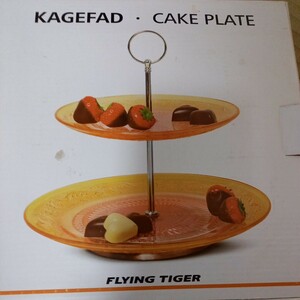 kagefad cake pldte 食卓　皿ケーキ トレー プレート ケーキスタンド スタンド たぶん　未使用　flying tiger ゆうパック60 フルーツ 盛皿
