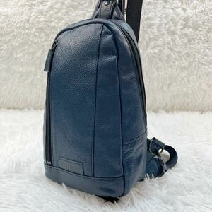  beautiful goods *ultima tokyourutima Tokyo body bag body bag shoulder bag leather wrinkle leather diagonal .. blue blue 