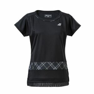 ☆新品タグ付き☆Babolat バボラ＊レディース テニスウエアー ＊Ｔシャツ＊ブラックー:ＸＬ