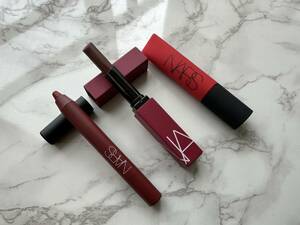 NARS マット系赤リップ3本セット